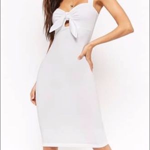 Forever21 Soft White Knit Midi Dress